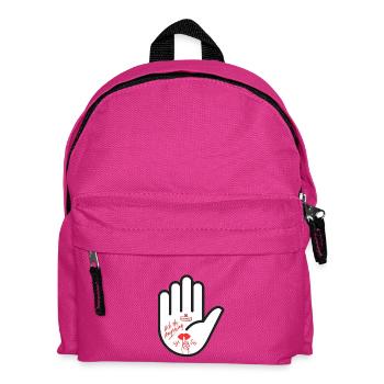 Frag mich nichts. Hand, pssst. - Kinder Rucksack - Fuchsia - Vorne