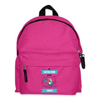 Arzthelferin mit Herz - Kinder Rucksack - Fuchsia - Vorne
