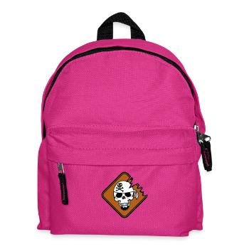 Bouclier de pirate Crâne de squelette Crâne Avertissement - Sac à dos Enfant - fuchsia - Devant