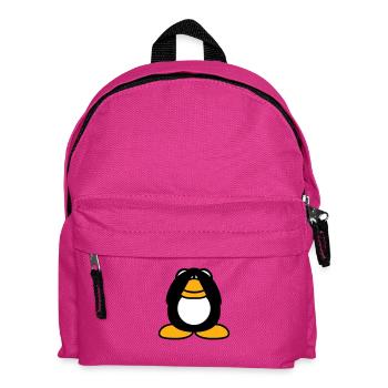 Pingouin ne voit rien aveugle Les mains couvrent les yeux - Sac à dos Enfant - fuchsia - Devant