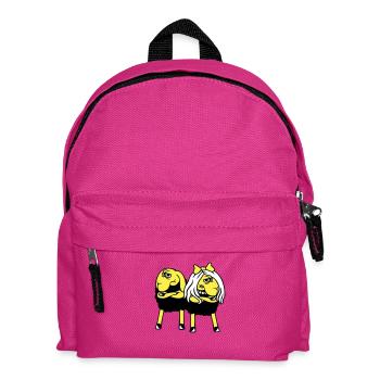 2 sheep couple tired angry upset offended - Kids' Backpack - fuchsia - Front