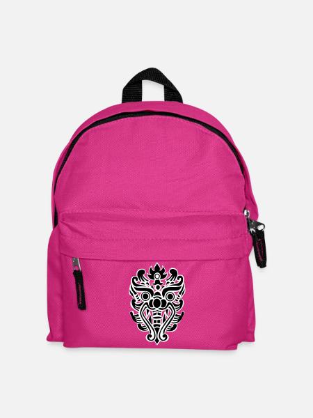 Thai Drachenkopf Stammesmaske - Kinder Rucksack - Fuchsia