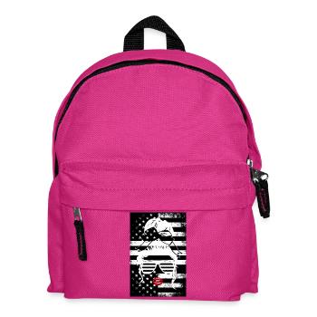 Frau Kussmund amerikanische Fahne Poster - Kinder Rucksack - Fuchsia - Vorne