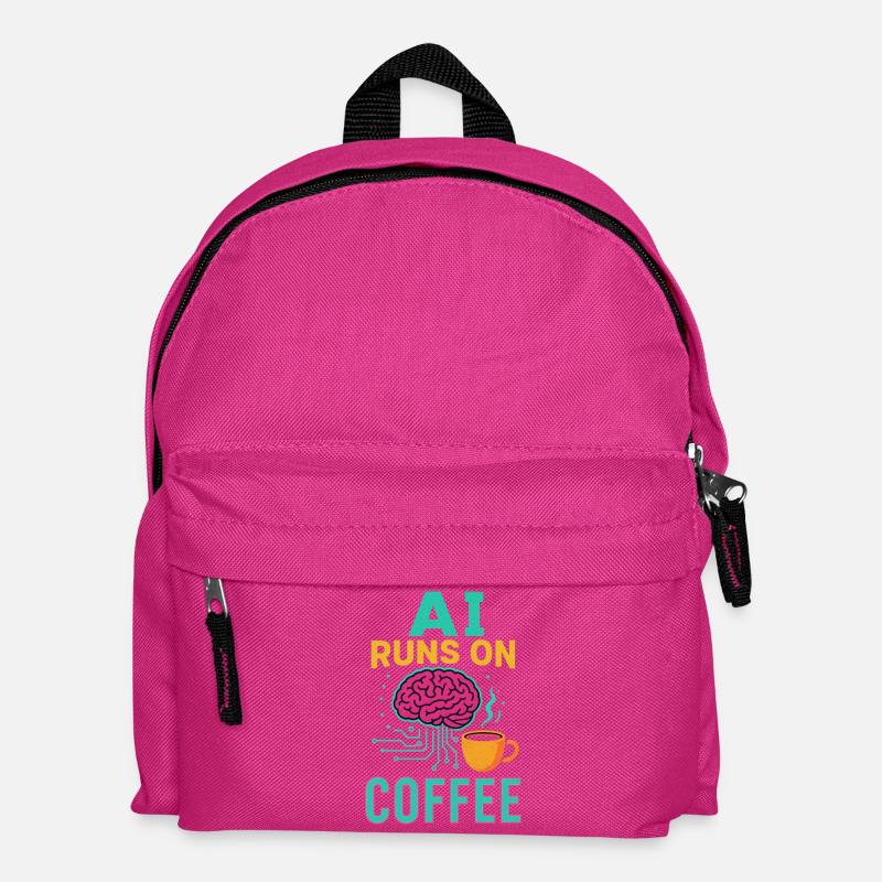 AI runs on coffee - Kids' Backpack - fuchsia