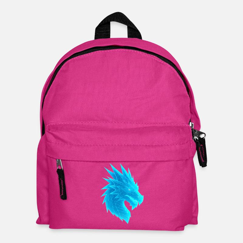 Elektrischer Drachenkopf - Kinder Rucksack - Fuchsia