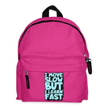 I Move Slow But I Learn Fast - Sac à dos Enfant - fuchsia - Devant