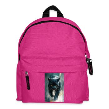 Illustration of a panther - Kids' Backpack - fuchsia - Front