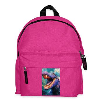 Illustration of a crocodile - Kids' Backpack - fuchsia - Front