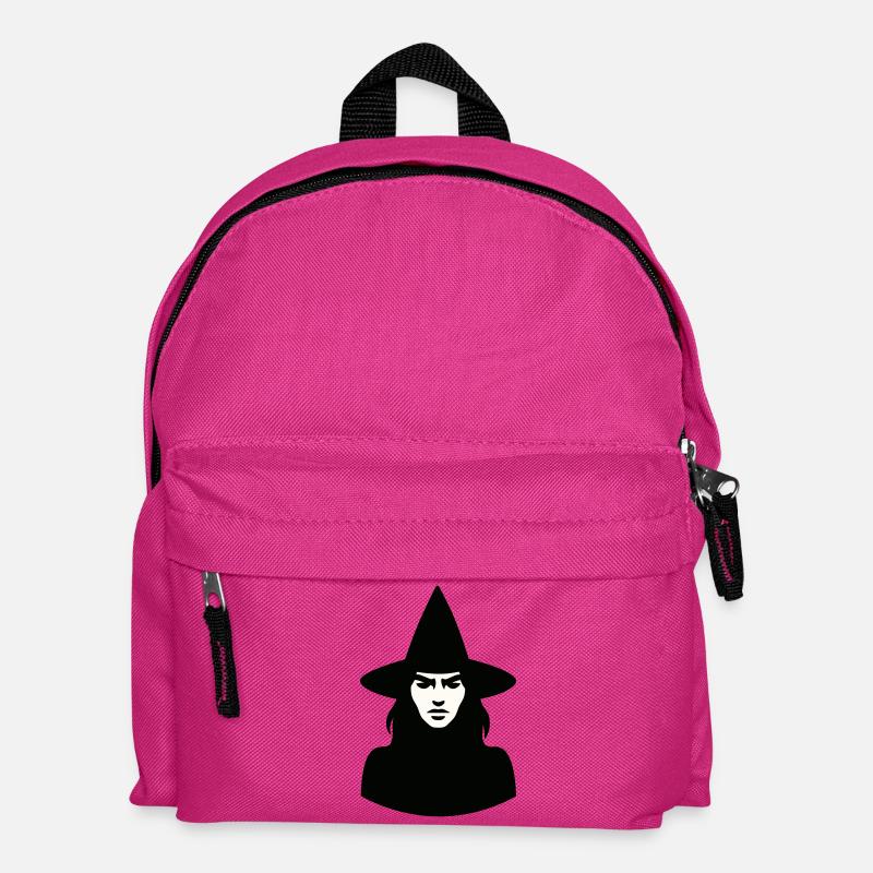 Hexe mit Hut - Kinder Rucksack - Fuchsia