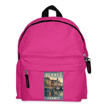 Découvrez Rennes en France Charmante ville française - Sac à dos Enfant - fuchsia - Devant