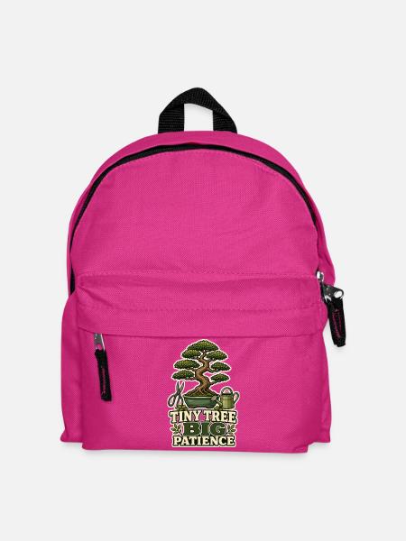 TINY TREE BIG PATIENCE Plants - Kids' Backpack - fuchsia
