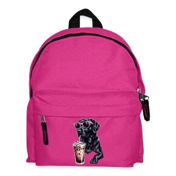 Coffee Dog with Pink Sunglasses - Kids' Backpack - fuchsia - Front