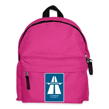 Autobahn München A8 Retro Poster - Kinder Rucksack - Fuchsia - Vorne