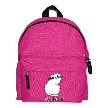 Niedliche Katze What - Kinder Rucksack - Fuchsia - Vorne
