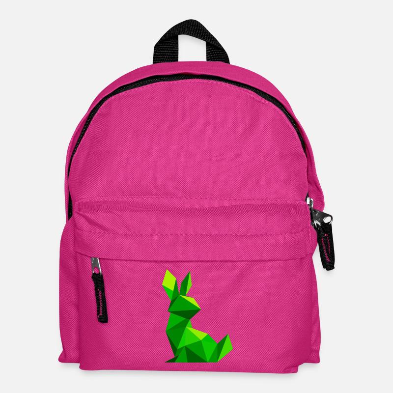Lowpoly Kaninchen - Kinder Rucksack - Fuchsia