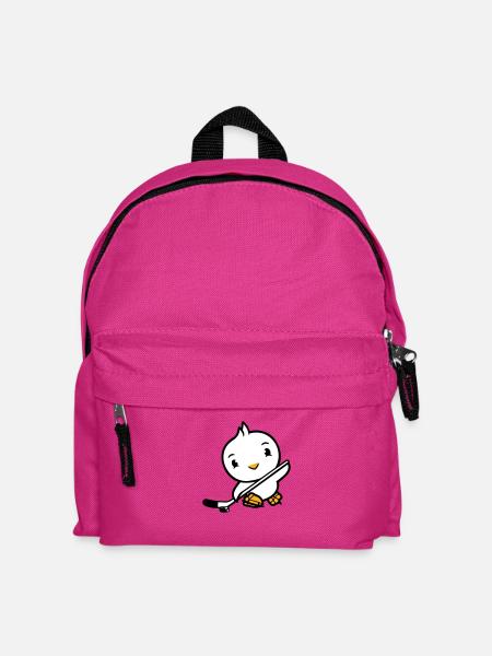 Vogel spielen Eishockey Sport Puck Schläger Hobby - Kinder Rucksack - Fuchsia