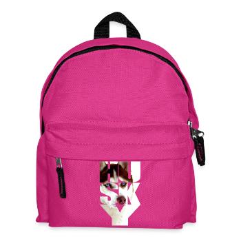 Husky cuivre tête rouge dans le texte - Sac à dos Enfant - fuchsia - Devant
