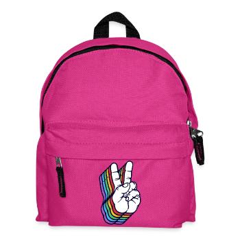 Peace Movement Peace Peace Sign Love - Kids' Backpack - fuchsia - Front