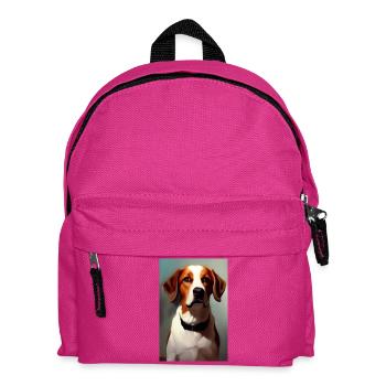 Hunde Bild - Kinder Rucksack - Fuchsia - Vorne