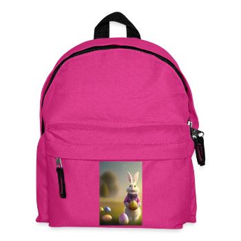 Lapin de Pâques avec œufs de Pâques - Sac à dos Enfant - fuchsia - Devant