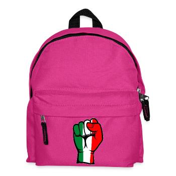 Drapeau de l’Italie Symbole de la main du poing - Sac à dos Enfant - fuchsia - Devant
