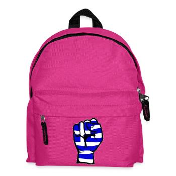 Grèce Flag Fist Hand Symbol - Sac à dos Enfant - fuchsia - Devant