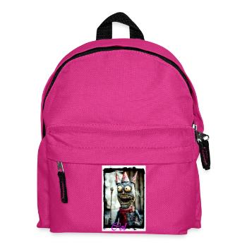 Fantasy Monster Kerl mit Zauberhut Puppe König - Kinder Rucksack - Fuchsia - Vorne