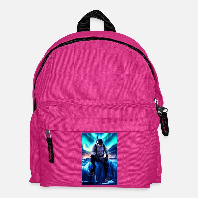 Humanoid Orca Diver - Kids' Backpack - fuchsia
