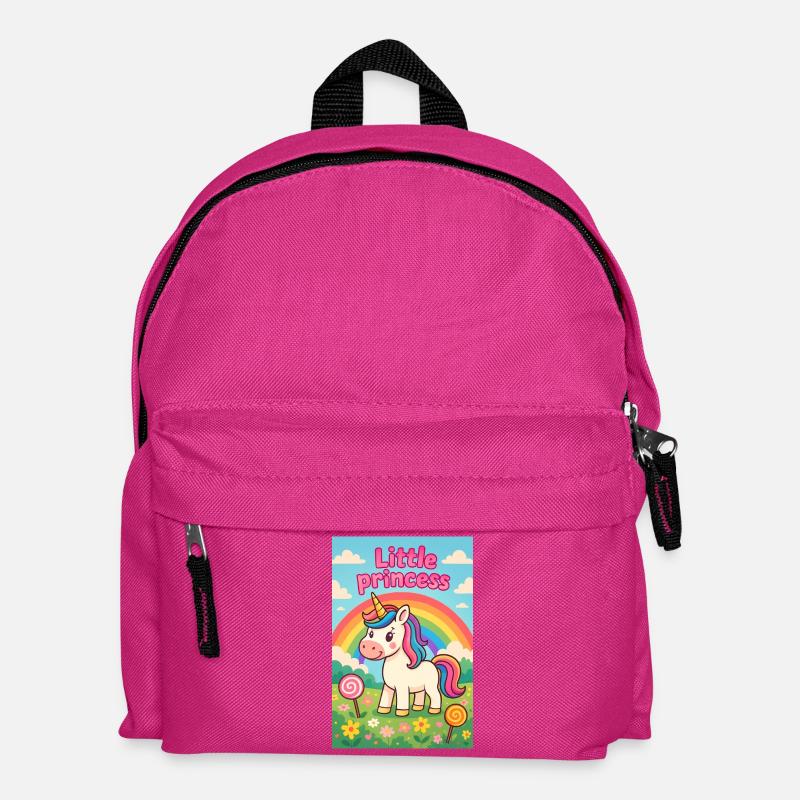 Einhorn Kleine Regenbogenprinzessin - Kinder Rucksack - Fuchsia