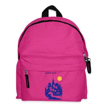 Santiago silhouette in the evening - Kids' Backpack - fuchsia - Front