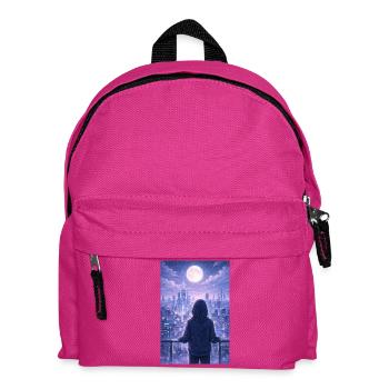Horizon nocturne néon hoodie - Sac à dos Enfant - fuchsia - Devant