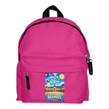 Rennes, France - Sac à dos Enfant - fuchsia - Devant