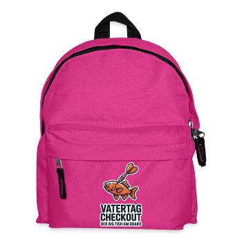 Dart Papa Vatertag Geschenk Big Fish Checkout 2026 - Kinder Rucksack - Fuchsia - Vorne