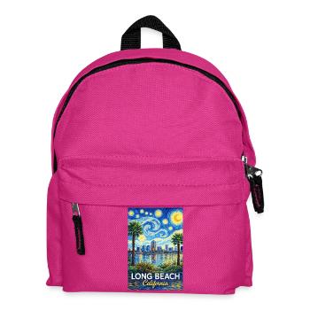 Long Beach, California - Kids' Backpack - fuchsia - Front