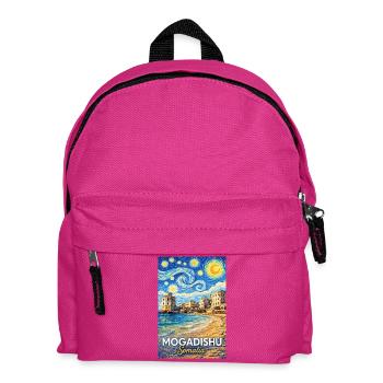 Mogadishu Somalia Starry Night - Kinder Rucksack - Fuchsia - Vorne