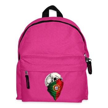 Portugal portuguese flag skull - Kids' Backpack - fuchsia - Front