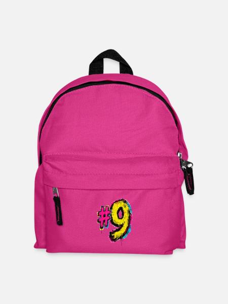 Neon Graffiti Neun - Kinder Rucksack - Fuchsia
