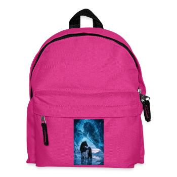 Schwarze Stute in der Eishöhle - Kinder Rucksack - Fuchsia - Vorne