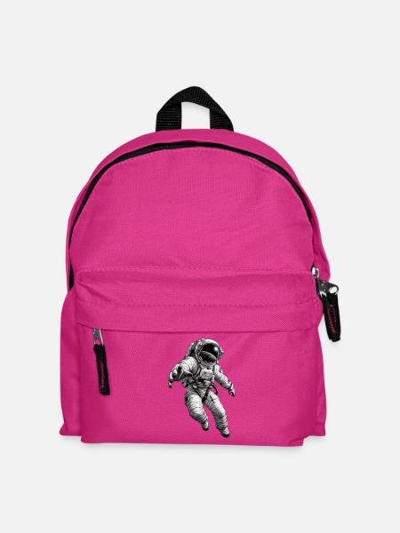 Astronauten im All – Monochromer Druck - Kinder Rucksack - Fuchsia