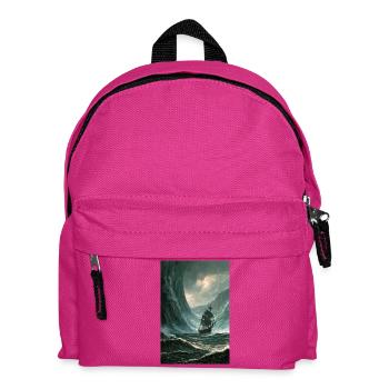 Galleone in der Sturmwelle - Kinder Rucksack - Fuchsia - Vorne