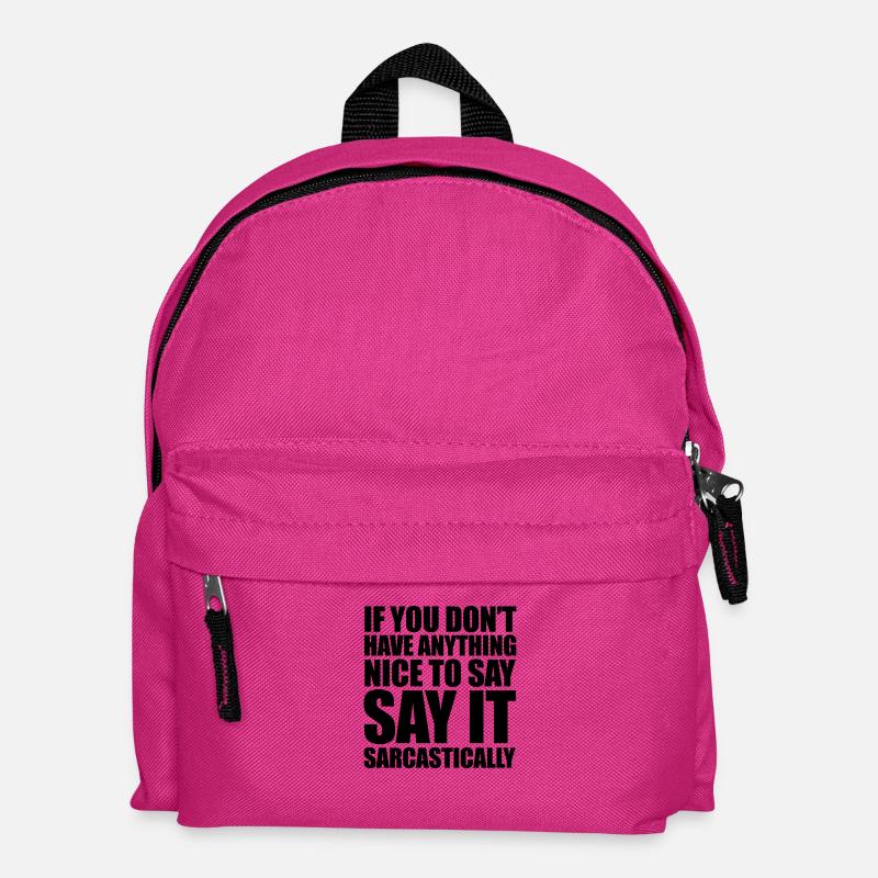Sarcastic - Kinder Rucksack - Fuchsia