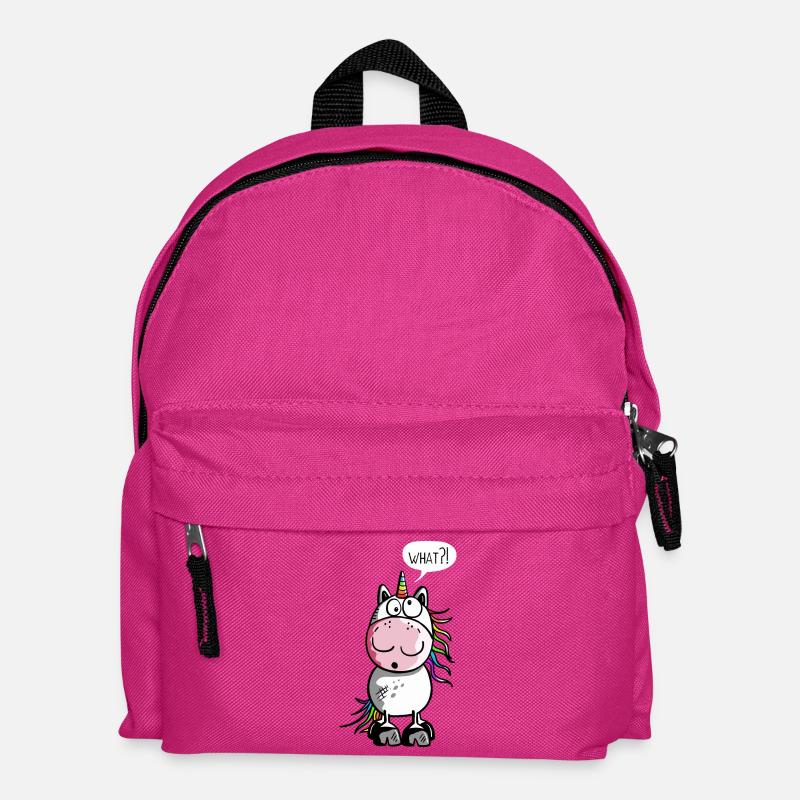 Lustiges Einhorn - Kinder Rucksack - Fuchsia