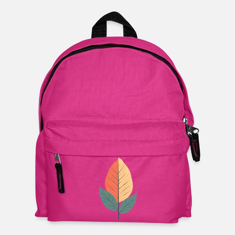 Feuille minimaliste - Sac à dos Enfant - fuchsia