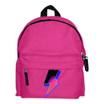 Neon Lightning Bolt Gradient - Kids' Backpack - fuchsia - Front