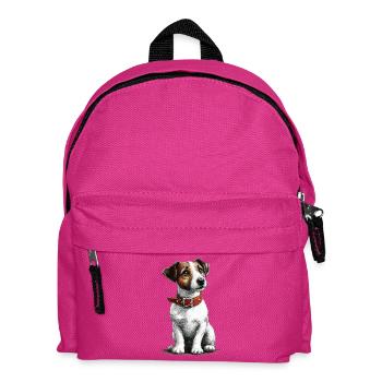 Jack Russel Terrier  - Kinder Rucksack - Fuchsia - Vorne