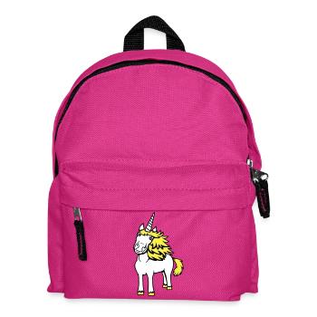 Licorne Jolie Cheveux Mignon Sympathique Dessin Animé Cheval - Sac à dos Enfant - fuchsia - Devant