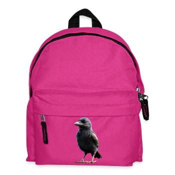 Raven, Crow, Bird, Raven Crow, Jackdaw, Black Raven - Kids' Backpack - fuchsia - Front