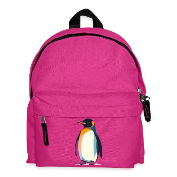 Graphique vectoriel abstrait du Pingouin debout sur la glace - Sac à dos Enfant - fuchsia - Devant