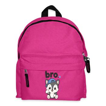 Blue Cap Husky Bro - Kids' Backpack - fuchsia - Front