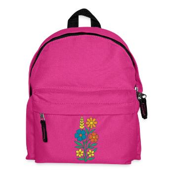 Frühlingsblumen Farbenfroh - Kinder Rucksack - Fuchsia - Vorne